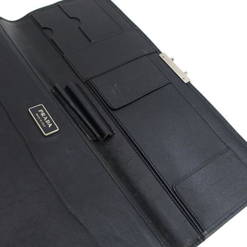 Prada Black Document Case Leather - image 5